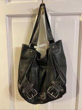 Black faux leather Shoulder Bag by Nine West
